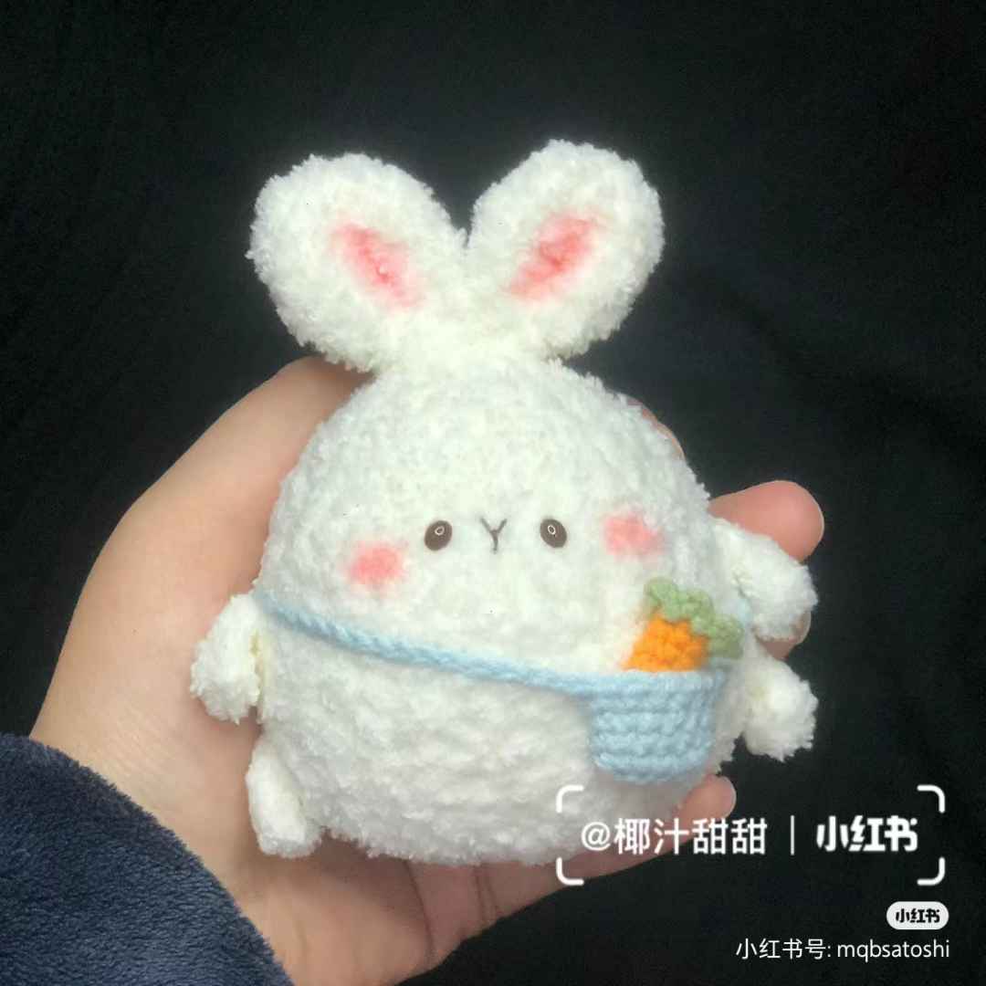 Chart móc thỏ trắng - Free crochet Rabbit pattern
