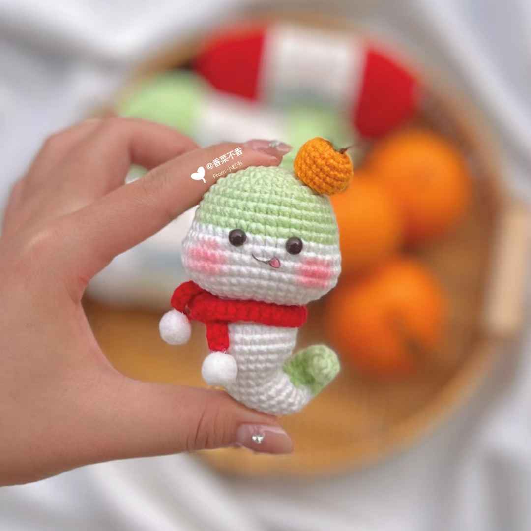 Chart móc con rắn dễ thương, chart móc bé Na - Free crochet snake pattern