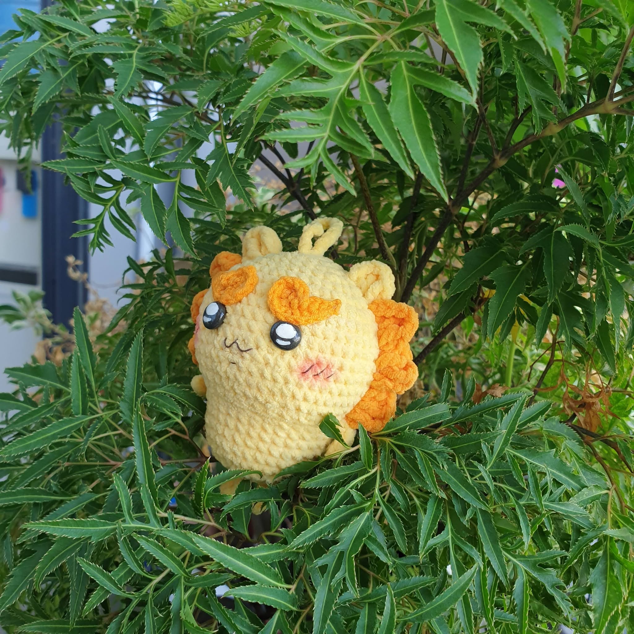 Chart móc Shisa Chiikawa - Free crochet Shisa Chiikawa pattern