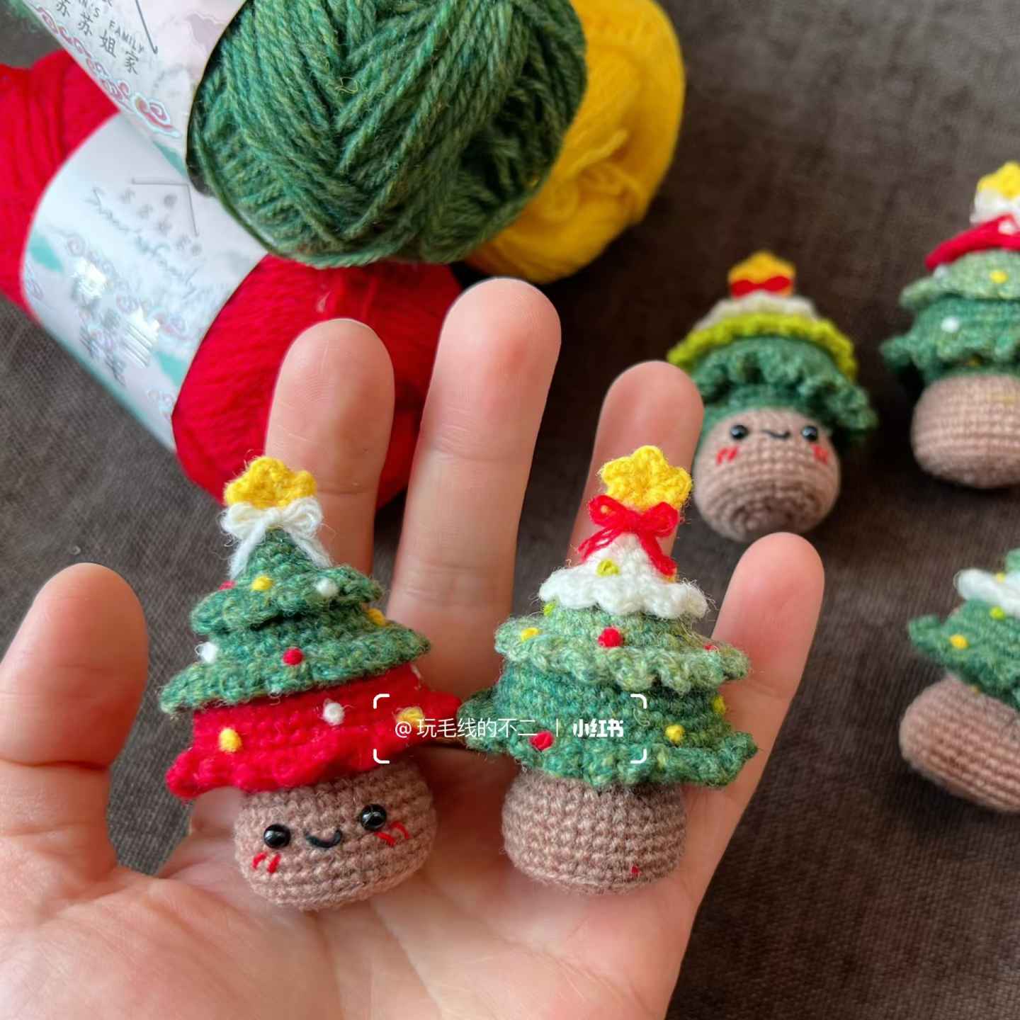 Chart móc cây thông noel - gấu noel | Free crochet christmas tree pattern